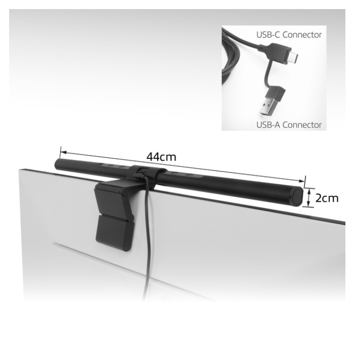 Monitorlamp ACT led dimbaar USB