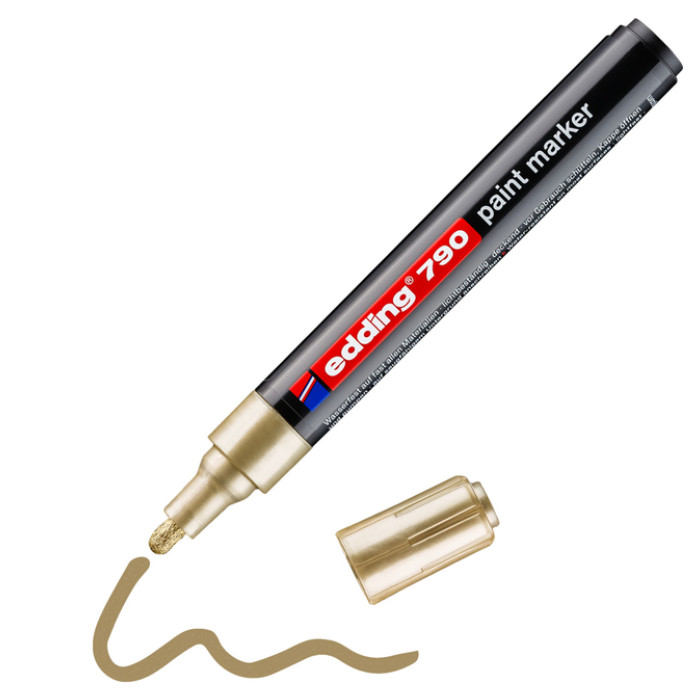 Paintmarker edding 790 op alcoholbasis 2-3mm goud