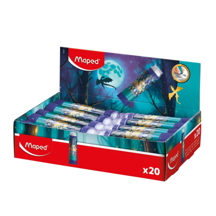 Gum Maped Dragon display à 20 kleuren blauw