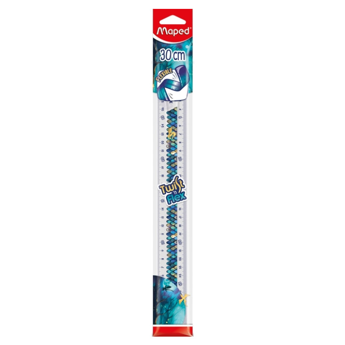 Liniaal Maped Twist 'n Flex Dragon 30cm blauw