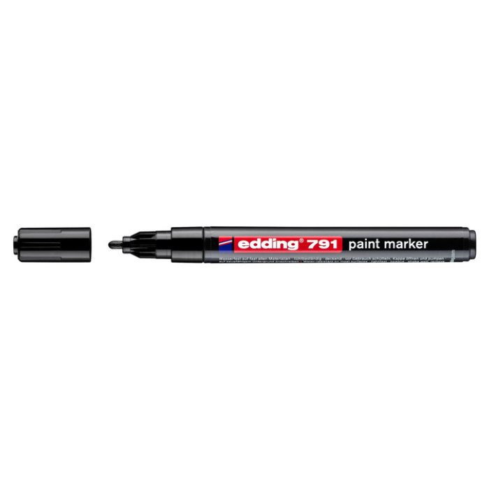 Paintmarker edding 791 op alcoholbasis 1-2mm zwart