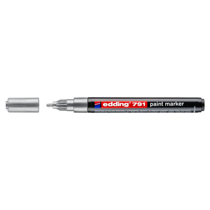 Paintmarker edding 791 op alcoholbasis 1-2mm zilver