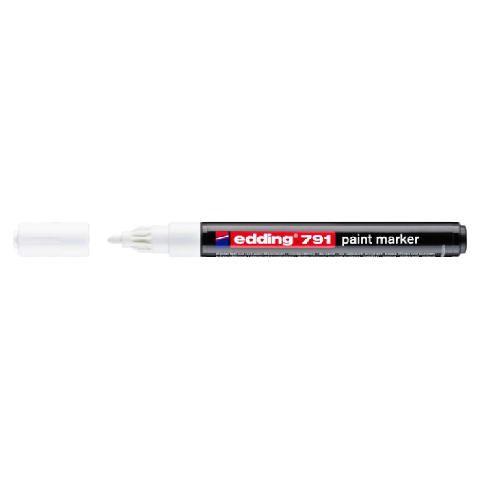Paintmarker edding 791 op alcoholbasis 1-2mm wit