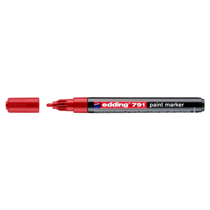 Paintmarker edding 791 op alcoholbasis 1-2mm rood