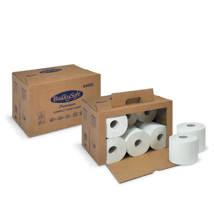 Toiletpapier BulkySoft Premium 2-laags 12x500 vel wit 64000