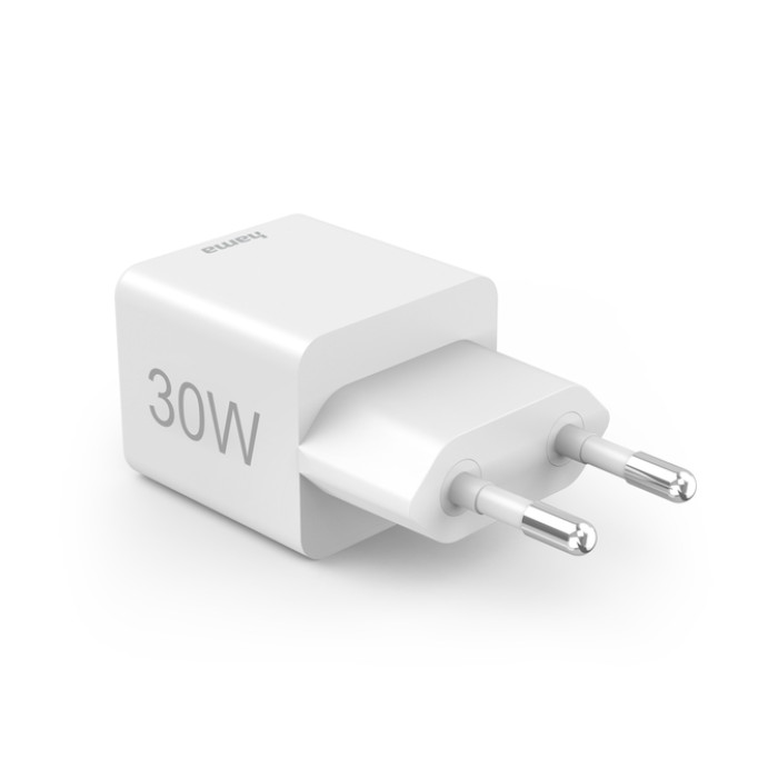 Oplader Hama USB-C/USB-A Mini PD 30W wit