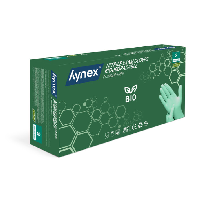 Handschoen Hynex nitril Bio S groen 3.5gr 100 stuks