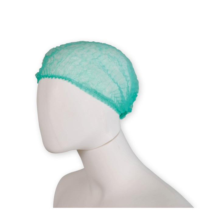 Haarnet Hynex clip non-woven groen pp 100 stuks