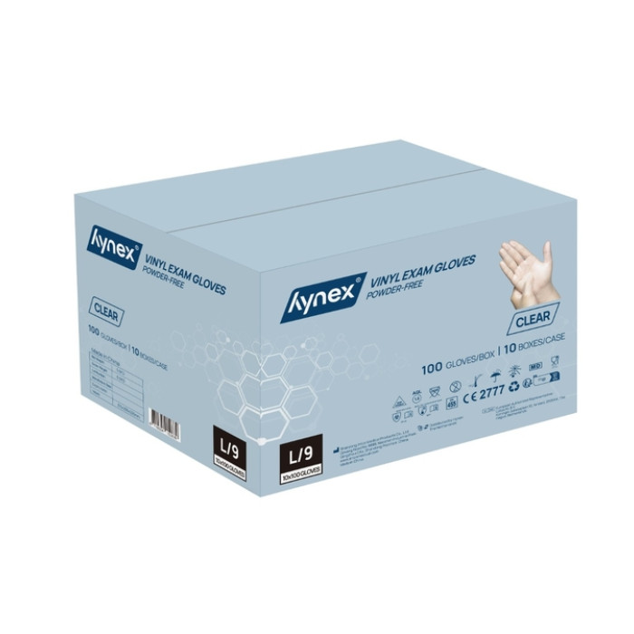 Handschoen Hynex vinyl L transparant 4.5gr 100 stuks