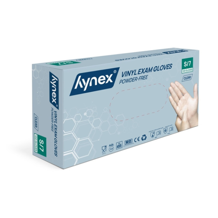 Handschoen Hynex vinyl S transparant 4.5gr 100 stuks