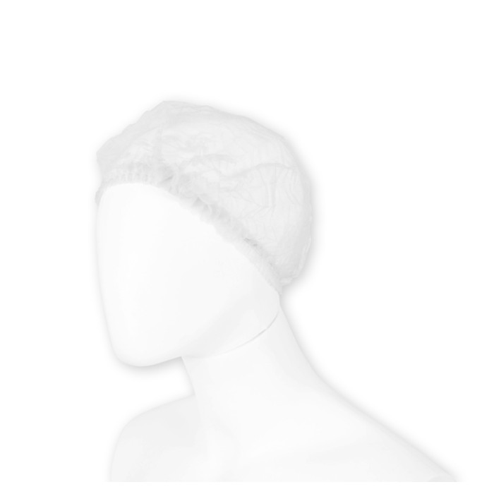 Haarnet Hynex clip non-woven wit pp 100 stuks