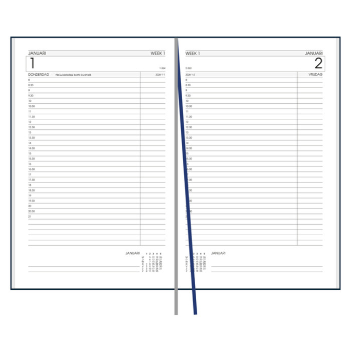 Agenda 2026 Ryam Efficiency Baladek 1dag/1pagina zwart