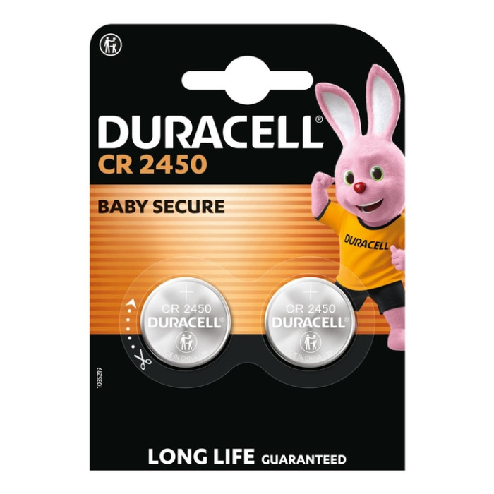 Batterij Duracell knoopcel 2x CR2450 lithium