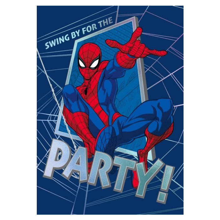 Wenskaart Hallmark uitnodiging Spiderman pak à 6 stuks