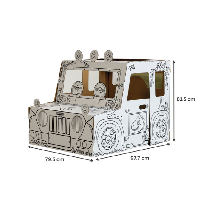 Kartonnen Dinosaurustruck XL Bankers Box Play inkleurbaar