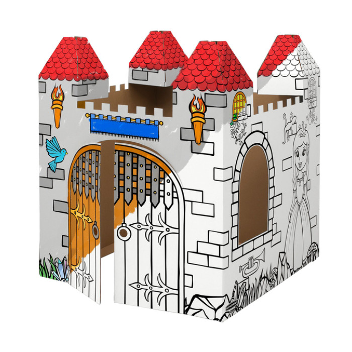 Kartonnen Kasteel XL Bankers Box Play inkleurbaar