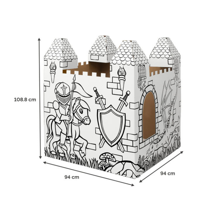 Kartonnen Kasteel XL Bankers Box Play inkleurbaar