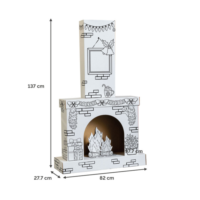 Kartonnen Openhaard XL Bankers Box Play inkleurbaar