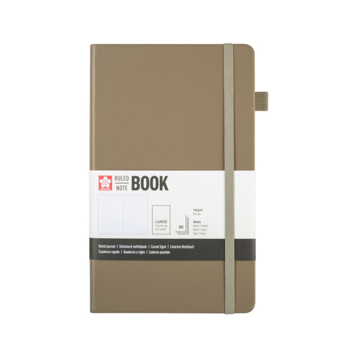 Notitieboek Sakura large 130x210mm lijn hard cover sintel