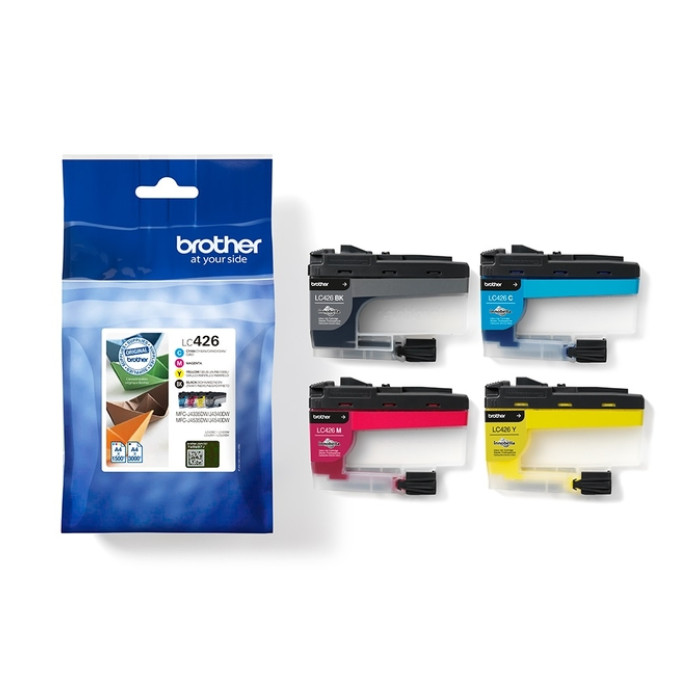 Inktcartridge Brother LC-426VAL zwart + 3 kleuren