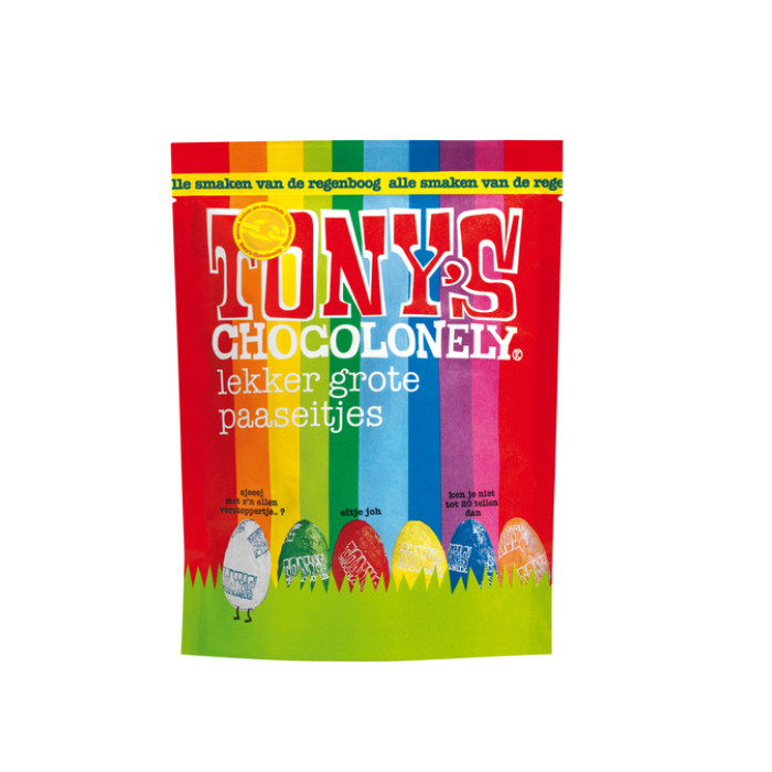 Chocolade Tony's paaseitjes pouch zak 230 gram