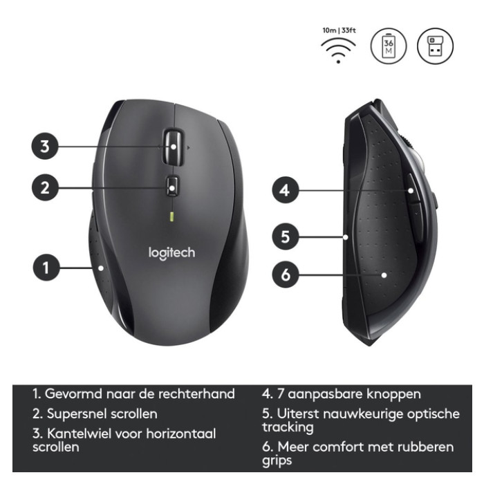 Muis Logitech M705 marathon