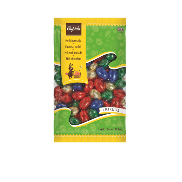 Chocolade Cupido paaseitjes melk zak 1kg