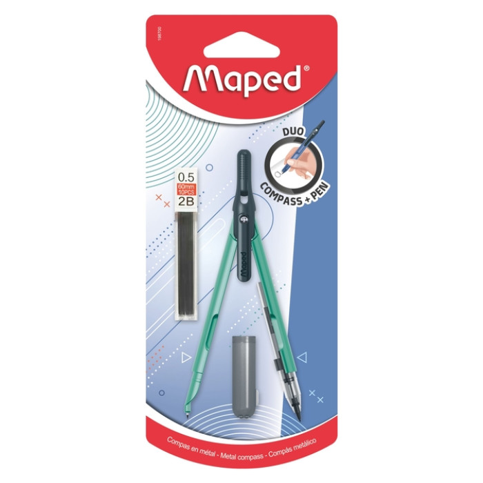Penpasser Maped 3-delig assorti
