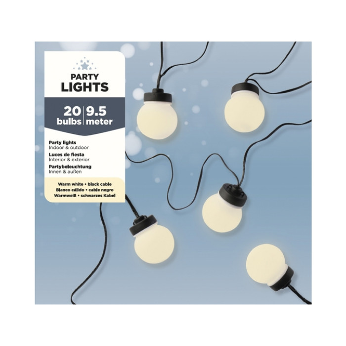 Partylight Lumineo led outdoor 20 bollen 950cm warm wit