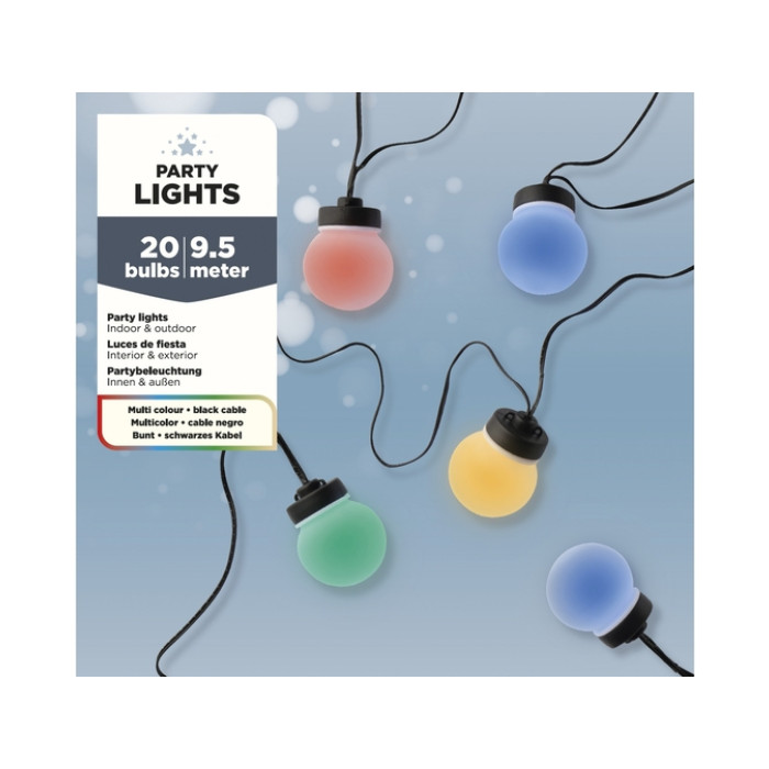 Partylight Lumineo led outdoor 20 bollen 950cm assorti