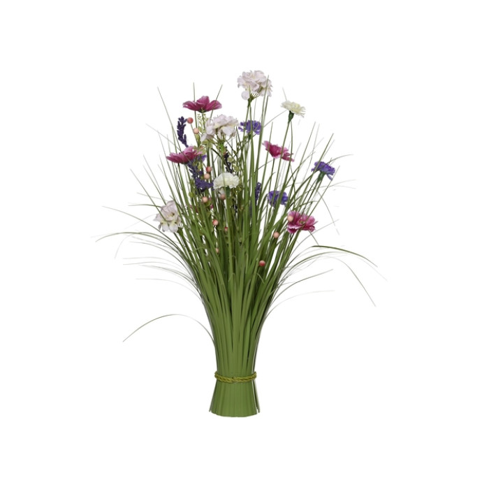 Kunstgras Everlands met bloemen assorti 70cm polyester