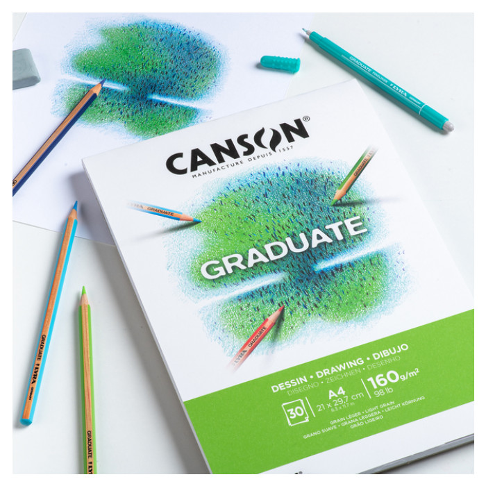 Tekenblok Canson Graduate Dessin A4 160gr 30vel