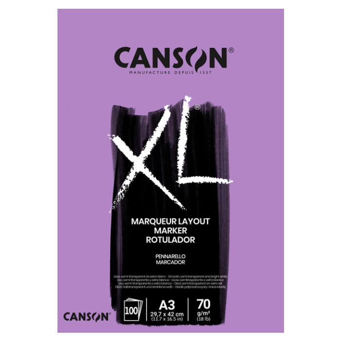 Tekenblok Canson XL Marker A3 70gram 100 vel