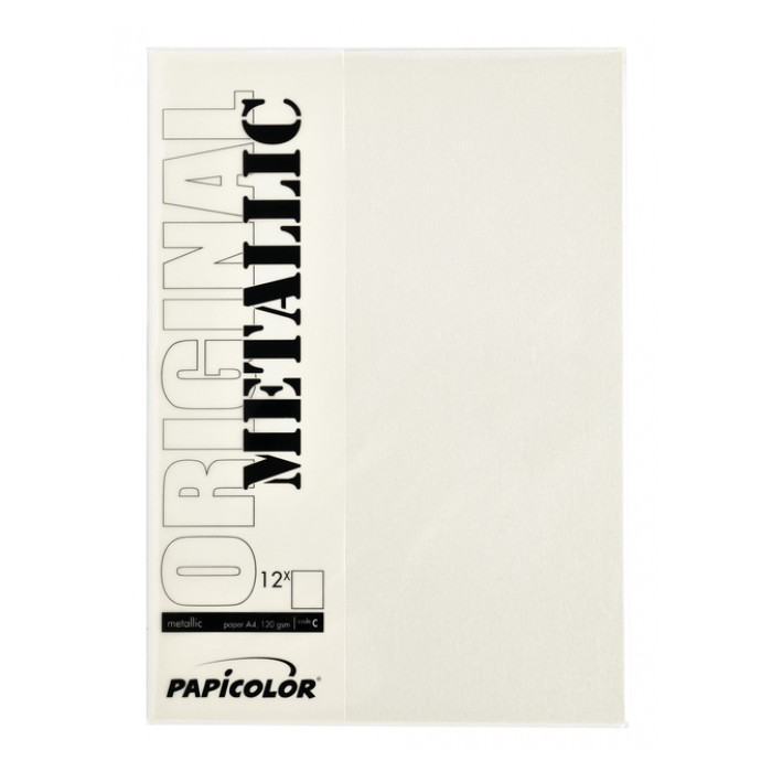 Kopieerpapier Papicolor A4 120gr 6vel metallic ivoor
