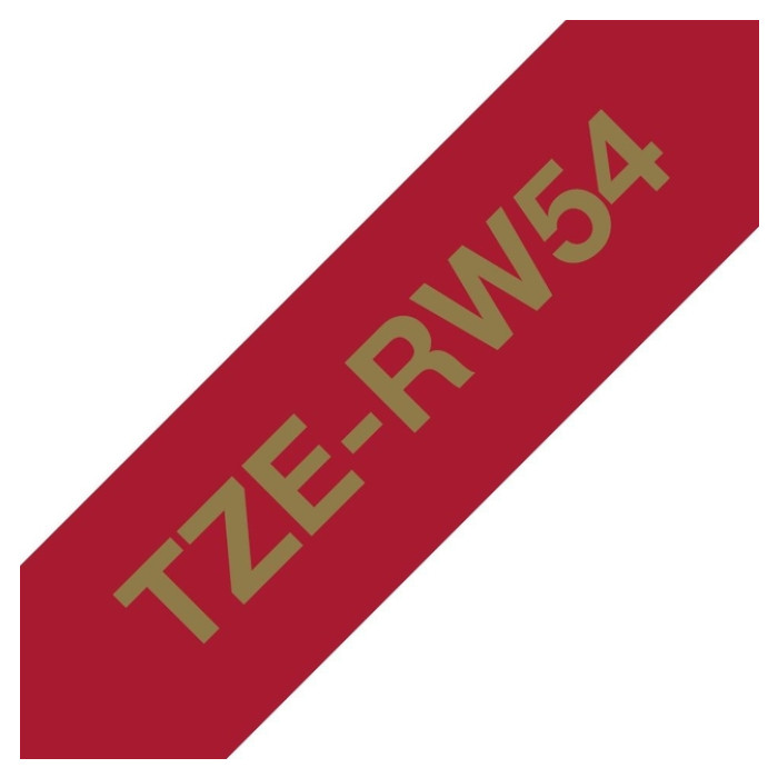 Labeltape Brother P-touch TZe-RW54 24mm goud op wijnrood