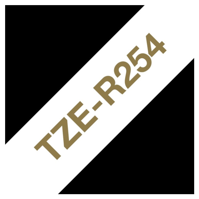 Labeltape Brother P-touch TZe-R254 24mm goud op wit