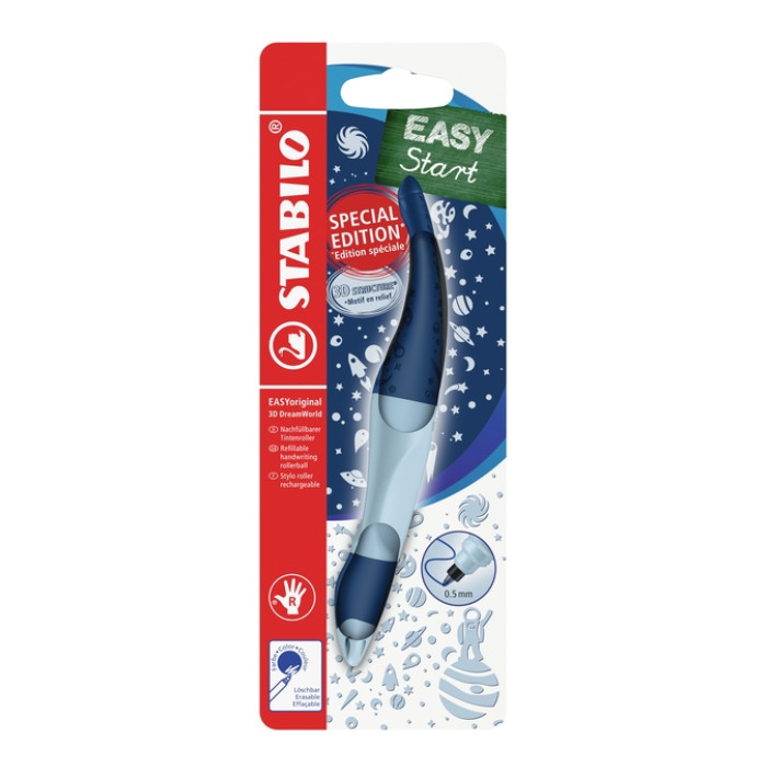 Rollerpen STABILO Easyoriginal rechtshandig 3D DreamWorld medium blauw