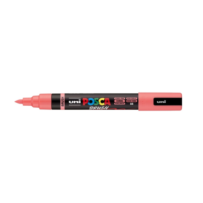 Paintmarker Uni POSCA PC-5BR brushpunt medium koraal