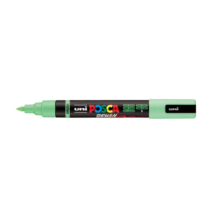 Paintmarker Uni POSCA PC-5BR brushpunt medium lichtgroen