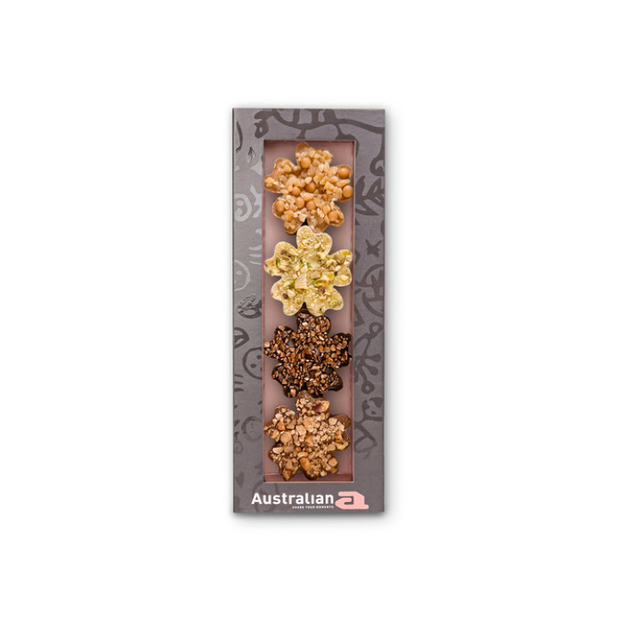 Chocolade Australian bloemen doos 4 stuks
