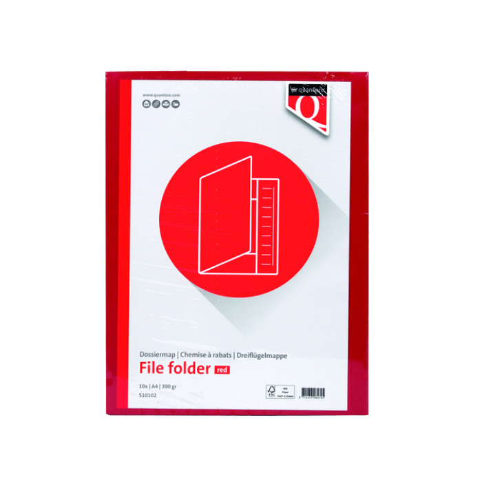 Dossiermap Quantore A4 250gr rood