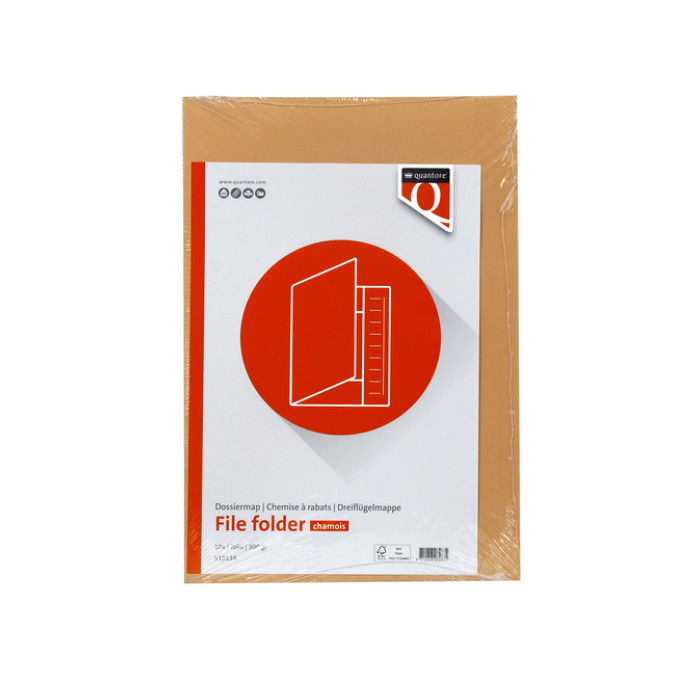Dossiermap Quantore folio 250gr chamois