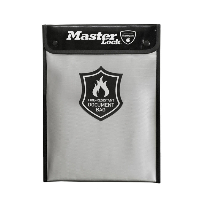 Brandwerende en waterbestendige documententas MasterLock 28x38cm