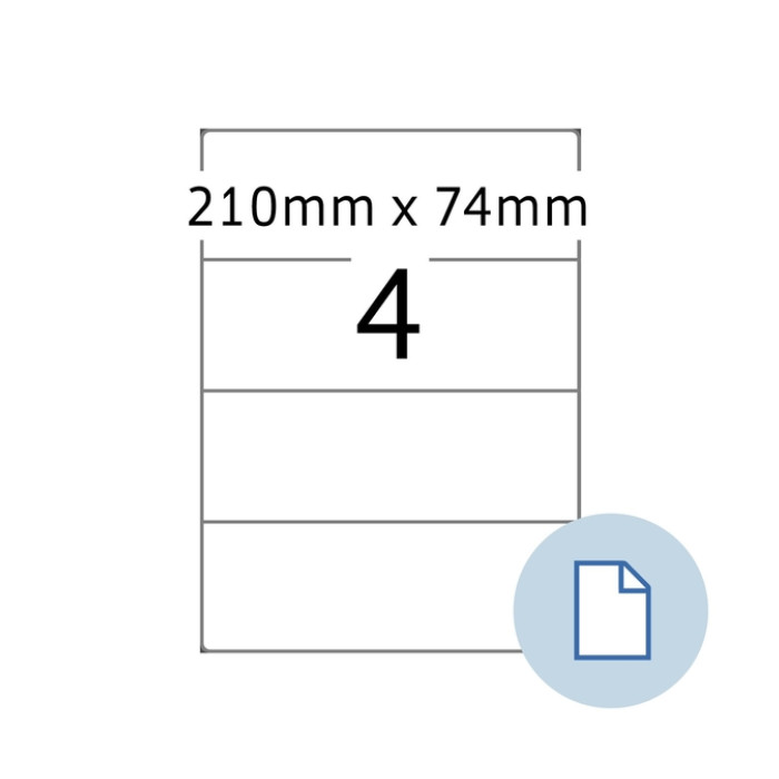 Etiket HERMA 8405 A4 EXPR 500 210x74mm wit 2000 stuks