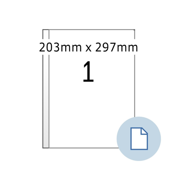 Etiket HERMA 8401 A4 EXPR 500 203x297mm wit 500 stuks