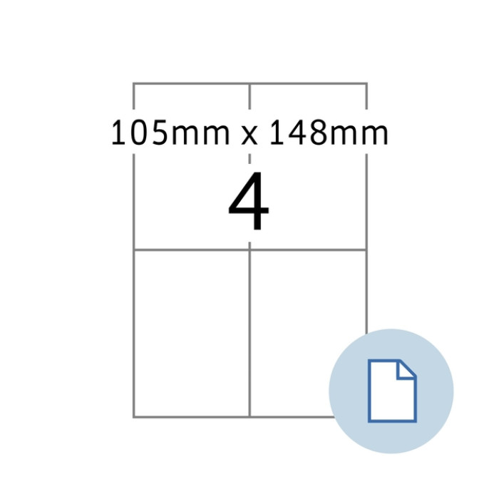 Etiket HERMA 8404 A4 EXPR 500 105x148mm wit 2000 stuks