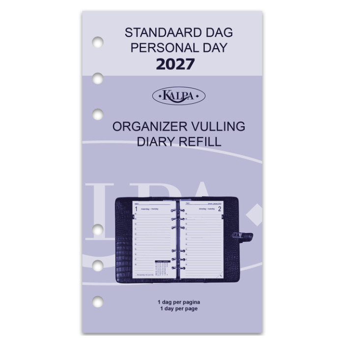 Agendavulling 2027 Kalpa Personal 1dag/1pagina