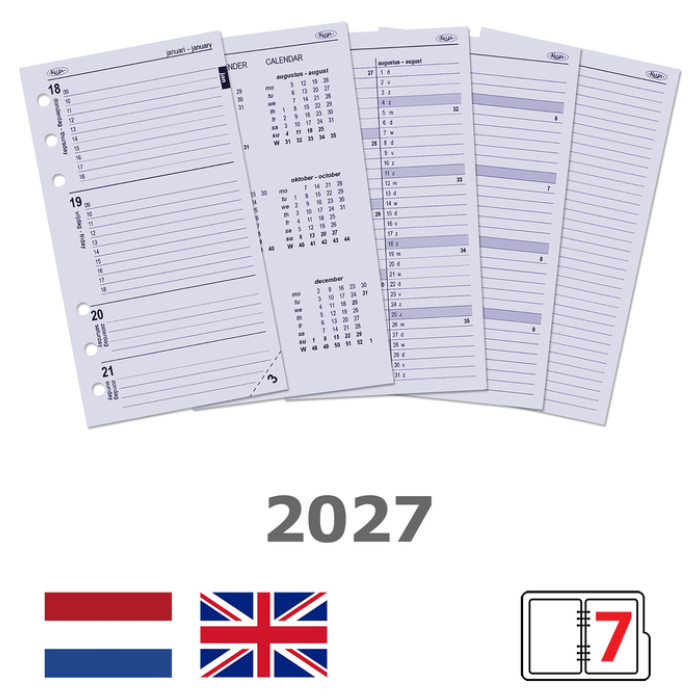 Agendavulling 2027 Kalpa Personal 7dagen/2pagina's