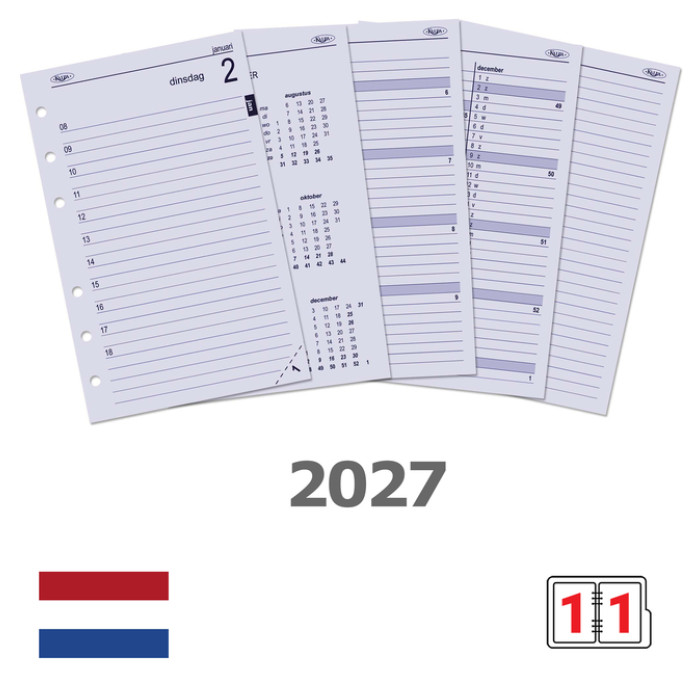Agendavulling 2027 Kalpa Senior 1dag/1pagina