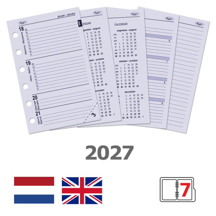 Agendavulling 2027 Kalpa Pocket 7dagen/2pagina's